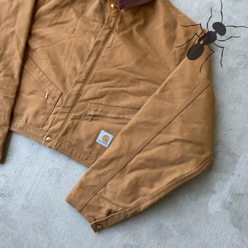 Carhartt brown cropped Detroit style work wear jacket - Picture 4 of 9